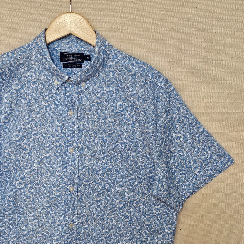 Vineyard Vines Short Sleeve Slim Fit Murray Shirt 144th Ky Derby M